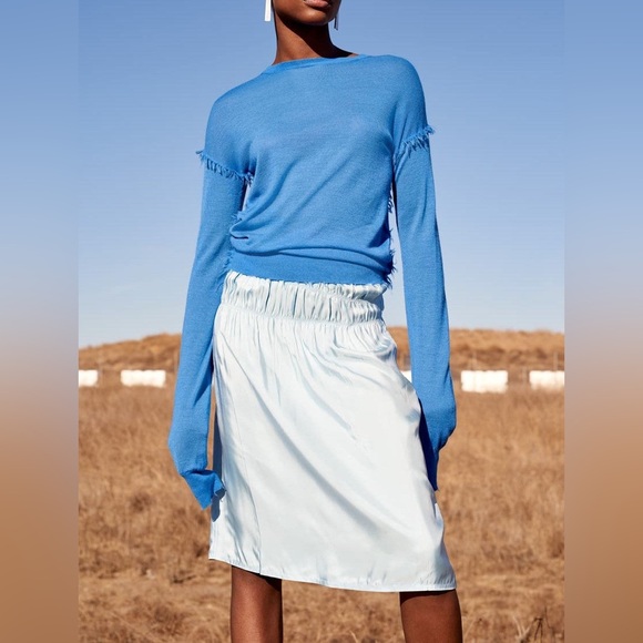 Helmut Lang diagonally ruched Slip Skirt 🦋 - Picture 2 of 7